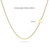 Bold Alphabet Letter Initial Charm Necklace in Gold Tone